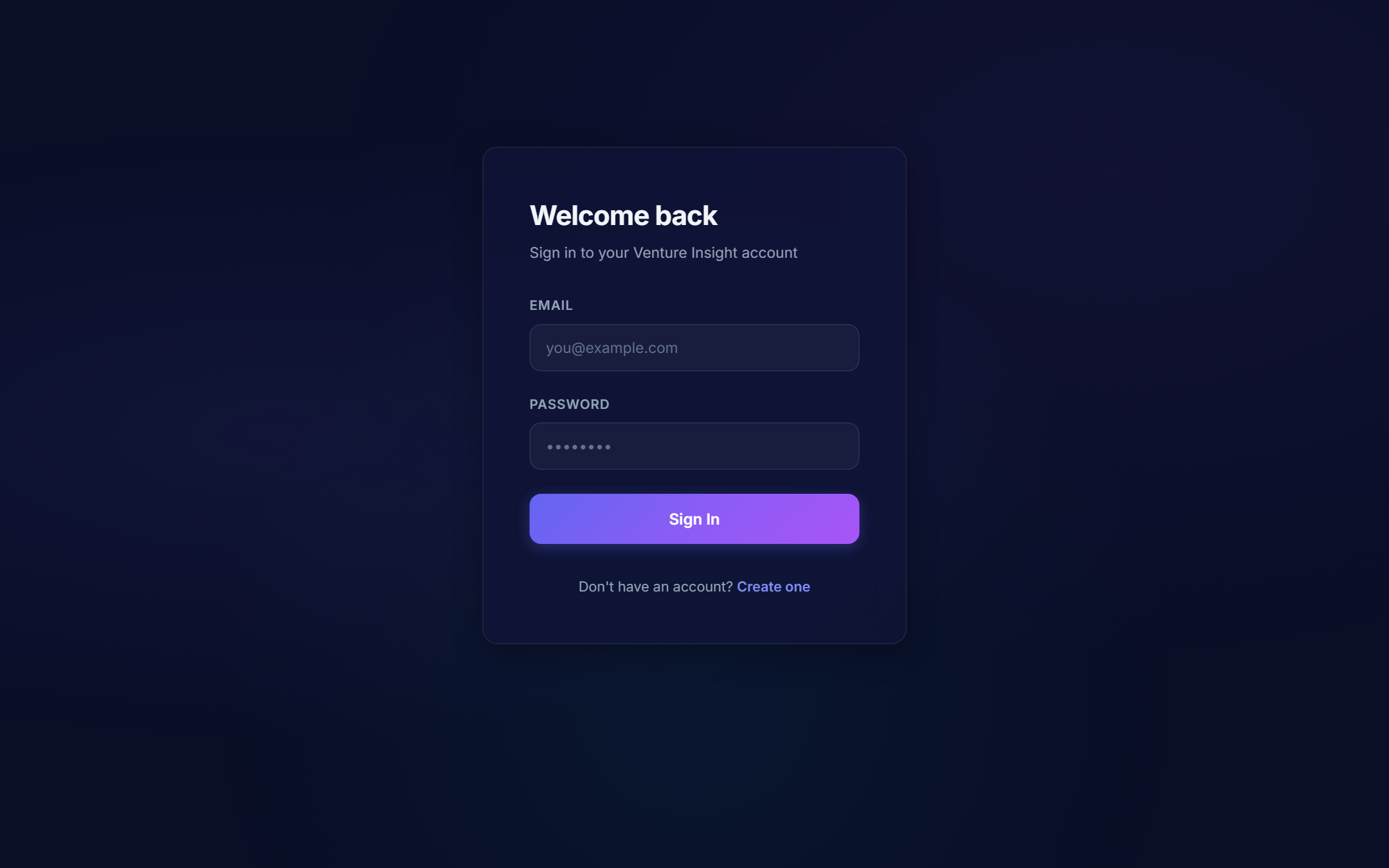 Venture Insight — live site preview